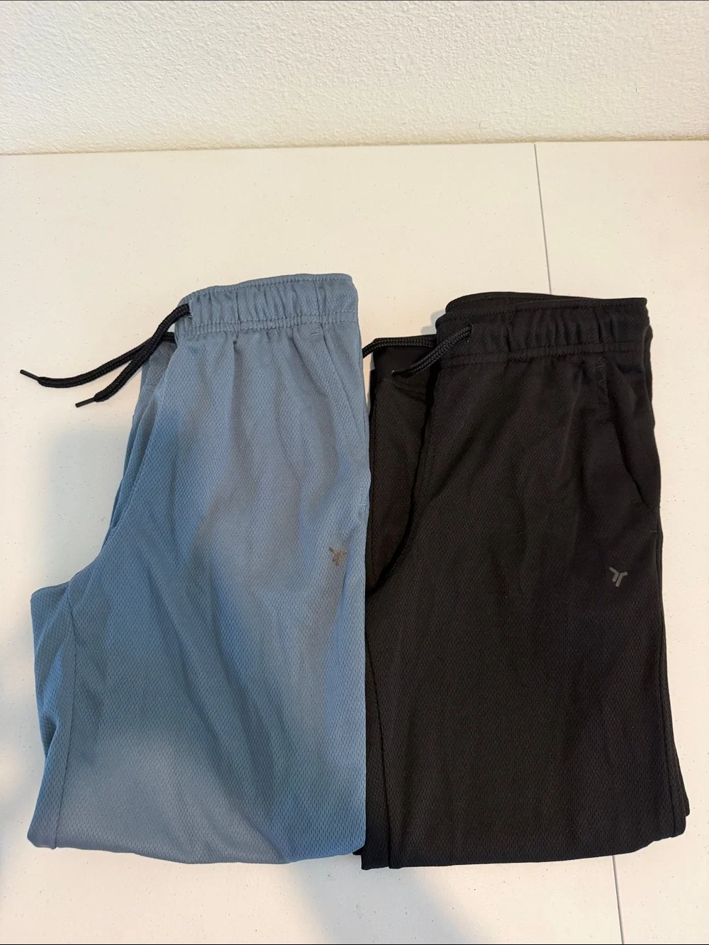 OLD NAVY Active Boys Kids Black & Blue Jogger Pants size medium (8) Lot of 2